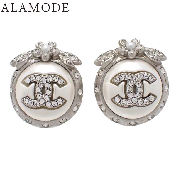 CHANEL（シャネル） ココマーク ラインストーン パール ピアス メタル