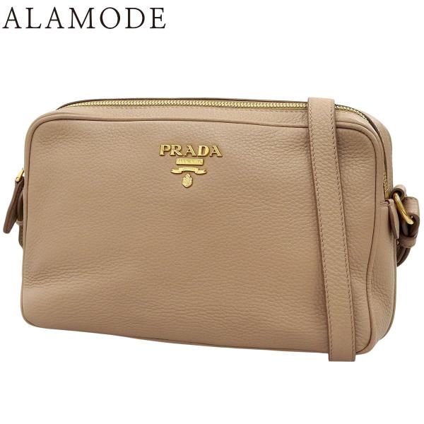 PRADA（プラダ） ショルダーバッグ 肩掛け 斜め掛け レザー ベージュ