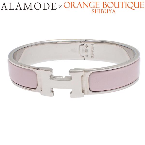 B様　美品☆エルメス　クリックH クラック　バングル　ピンク HERMES（エルメス） クリックH PM メタル エナメル バングル Hバングル