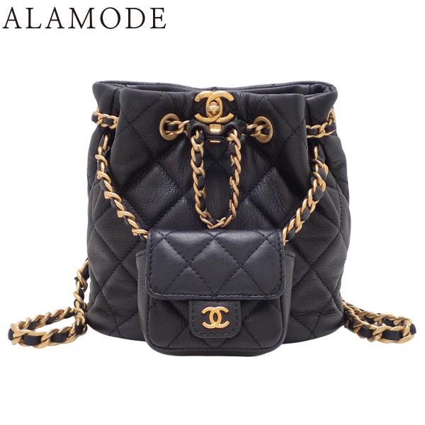 ふ*ん様 CHANELシャネル マトラッセ リュック バックパック ブラック ゴ CHANEL（シャネル） マトラッセ ココマーク ミニバッグパック リュック