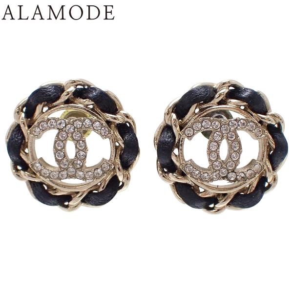 CHANEL（シャネル） ココマーク ピアス メタル(GP) レザー ライン