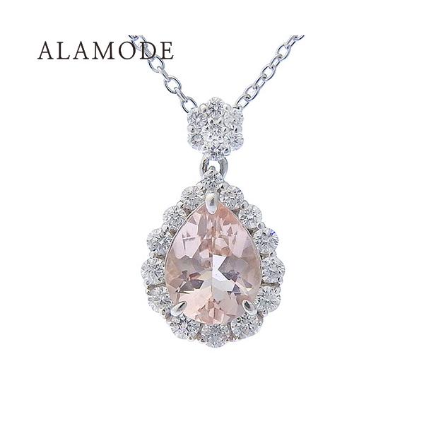 ポンテヴェキオ ミックスネックレス モルガナイト サファイア ダイヤモンド 希少 Ponte Vecchio（ポンテヴェキオ） 0.99/D0.33 ネックレス モルガナイト