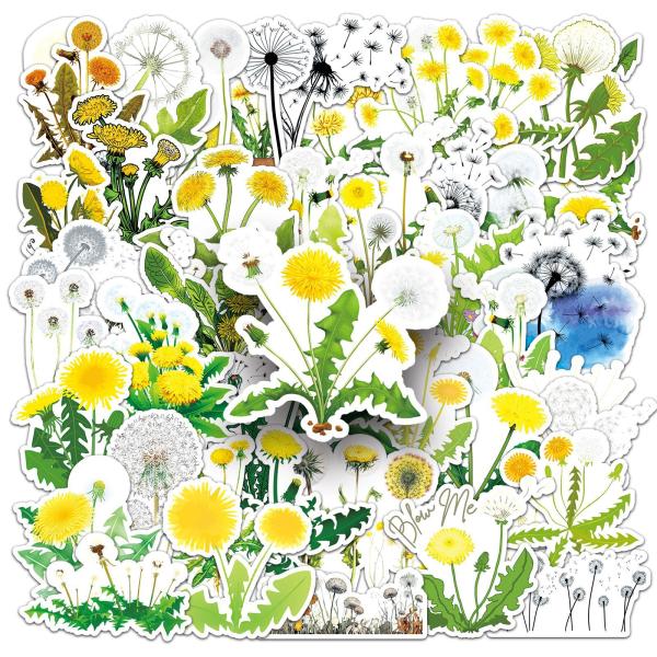 タンポポ　たんぽぽ　蒲公英　鼓草　花　フラワーギフト　花屋　フロリスト　植物　花図鑑　シール　ステッカー50枚YA
