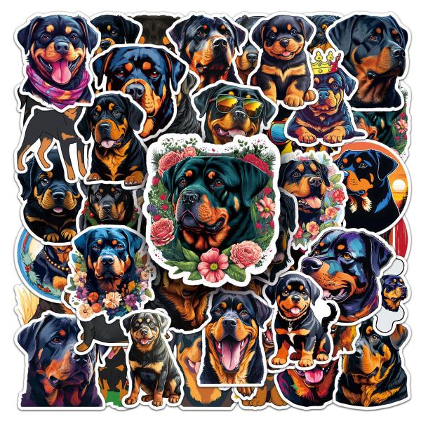 ロットワイラー　ロッティー　Rottie　ドイツ犬　犬　ワンちゃん　愛犬　ペットショップ　動物病院　ペット　シール　ステッカー50枚YA