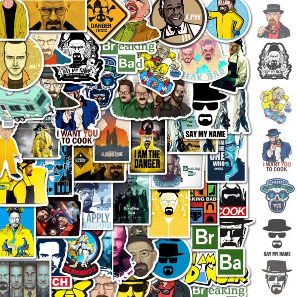 ブレイキング・バッド　人気海外ドラマ　洋画　アメリカ　覚醒剤犯罪　シール　ステッカーボム　デカール　ステッカー50枚