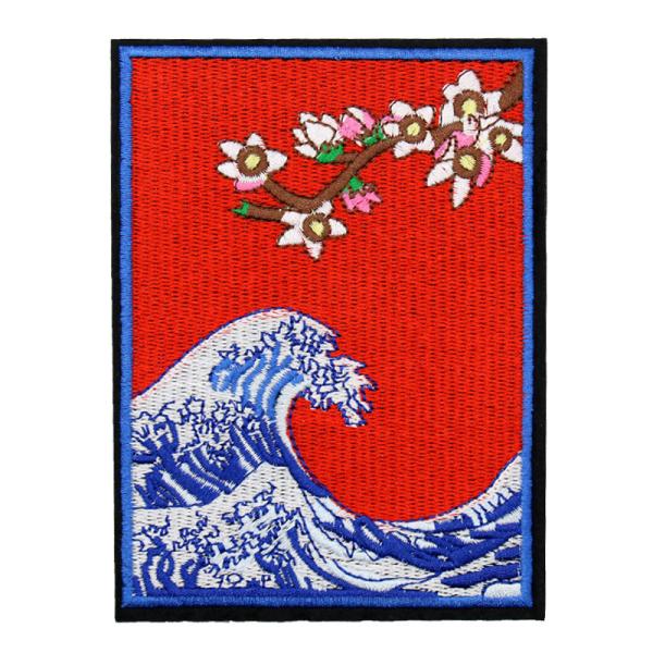 刺繍ワッペン　アイロンワッペン　富嶽三十六景　桜　バイク　二輪車　バイクウェア　特攻服　戦闘服　成人式　暴走族　カスタム