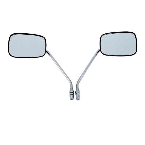 スーパーカブ/モンキー等に!角型ブラック補修用ミラー。HONDA/SUZUKI用正ネジ。ネジ径8mmの車両に使用可能です。