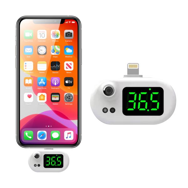 スマホ非接触温度計 スマートフォン iPhone Lightning端子 電子温度計 1秒計測 NB-009L