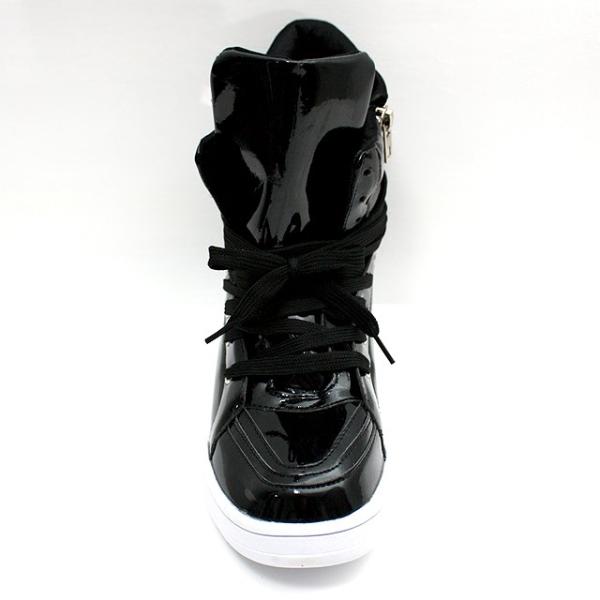 ハイカットスニーカー メンズ Puレザー エナメル モード系 ブラック 黒 ホワイト 白 サイド Zip 個性的 靴 シューズ 中性的 ユニセックス レディース Buyee Buyee Jasa Perwakilan Pembelian Barang Online Di Jepang