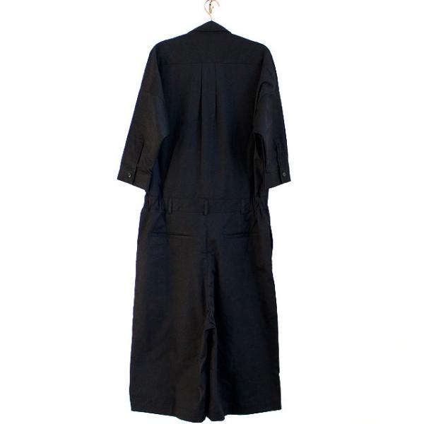 長袖 黒 オールインワン モード系 メンズ 国産 ワンピース 黒 ロング丈 モード系 日本製 サロペット オリジナル ブラック 個性的 国産 マキシ丈 中性的 ユニセックス レディース Albino