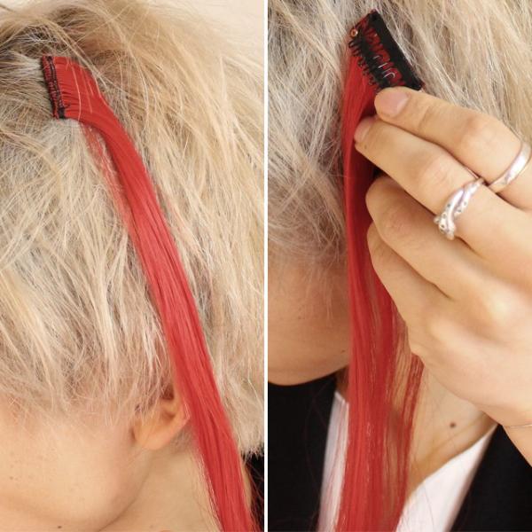 ウィッグ メンズ エクステ バレッタ ヘアピン 髪飾り アクセサリー モード系 赤 レッド 個性的 小物 日本製 デザイナーズ 中性的 ユニセックス レディース Sagaretxe Net