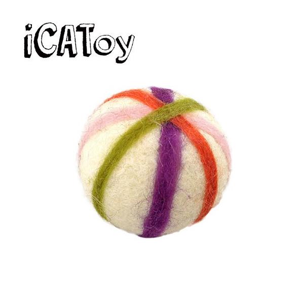 かわいい手毬のフェルトトイです。ニャンコがくわえたりコロコロ転がしたりしやすいサイズです。オーナーさんに投げてもらったり、転がしたりして一緒に遊んでもいいですね。キュートなデザインはお友達へのプレゼントにもオススメです。 ※内部は全てフェル...