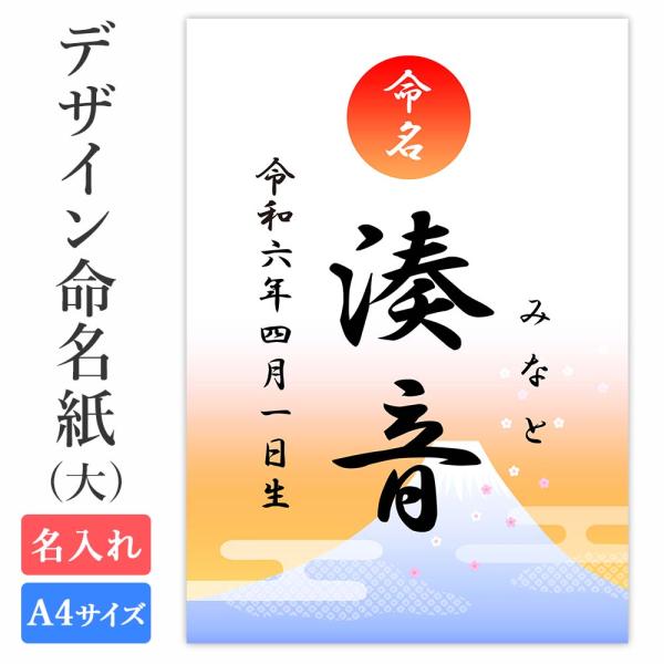 ■商品について当社の命名書台紙（大）専用のサイズです。大切な赤ちゃんの誕生の記念に、またお七夜、命名式をされる方にも人気です。ご注文の際は必ず備考欄に・赤ちゃんのお名前の漢字・お名前のふりがな・生年月日をご記入ください銀塩プリントにお名前が...