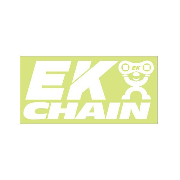 EKチェーン ステッカー SP-27 Mサイズ ホワイト 文字だけ残る抜