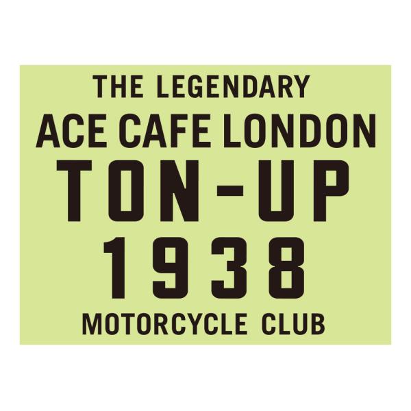 ACE CAFE LONDON エース カフェ ロンドン ステッカー デカール TON-UP ブラック ACE-N021DE-BK