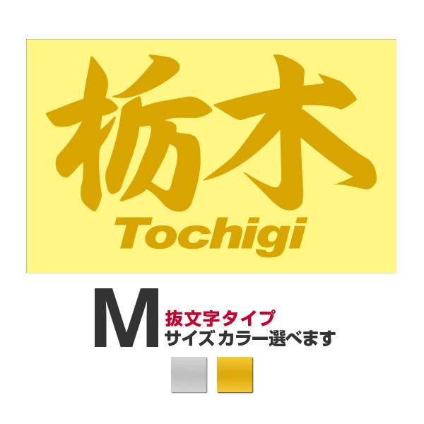 あ(リボン)ページ ご当地 地名ステッカー 栃木 Tochigi Mサイズ 抜き文字タイプ