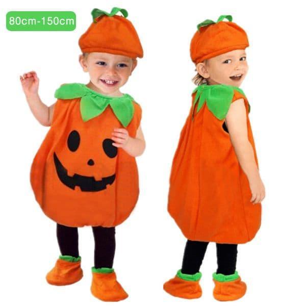 ハロウィン カボチャ 子供 3点セット ハロウィン衣装可愛い 女の子 男の子 ベビー ハロウイン コスプレ セットアップ マント コスチューム