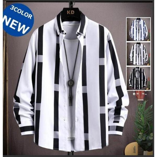 カジュアルシャツ メンズ 40代 50代 ボタンダウンシャツ 長袖 ストライプシャツ スリム 紳士服 ビジネス お兄系 秋服