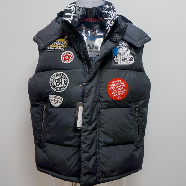 バーニヴァーノ　BARNI VARNO ダウンベスト　リバーシブル バーニヴァーノ・22 秋冬 AW 新作(L)ブルワッペン ダウンベスト(L)BAW