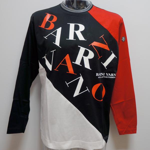 バーニヴァーノ ロゴプリント配色 長袖Tシャツ(3L) 24 春夏 SS 新作