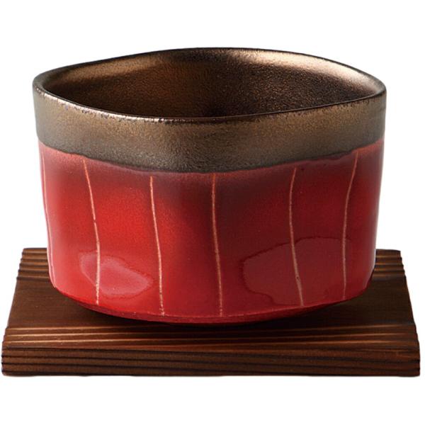 抹茶碗 抹茶茶碗 煎茶碗 いっぷく碗 金彩十草 赤 万古焼 日本製 抹茶椀 抹茶 matcha 茶碗 茶器 茶道具 茶道 おしゃれ