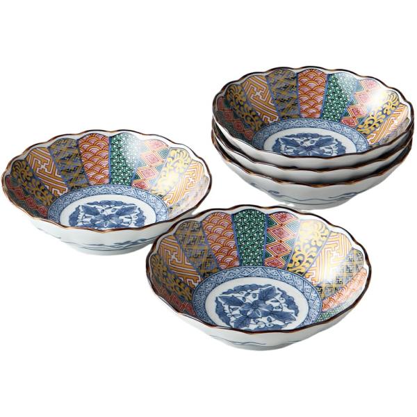 中鉢 ボウル 染錦祥瑞 煮物鉢揃 美濃焼 日本製 箱入り おしゃれ かわいい BOWL ギフト プレゼント 贈り物