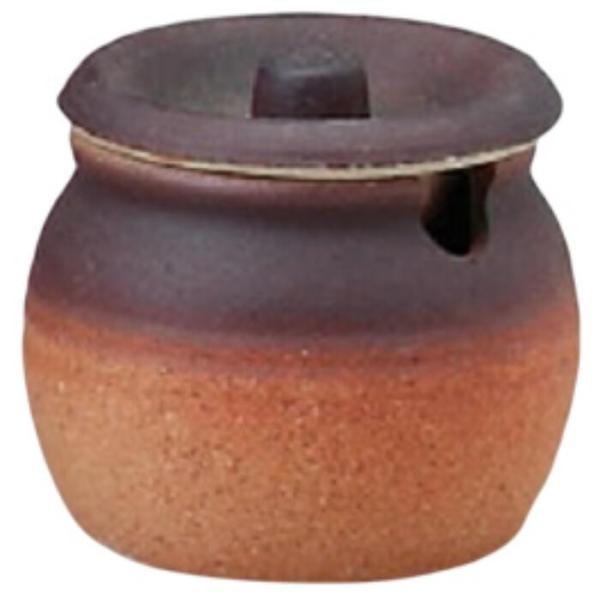 伊賀吹ミニツボ カット付 蓋付き 卓上 梅干し入れ 漬物入れ 味噌入れ 薬味入れ 陶器 瓶 美濃焼