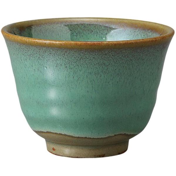 湯呑 ゆのみ 煎茶碗 千茶碗 ヒスイ反千茶 陶器 湯呑み茶碗 日本製 美濃焼 食洗機対応 レンジ対応 おしゃれ かわいい