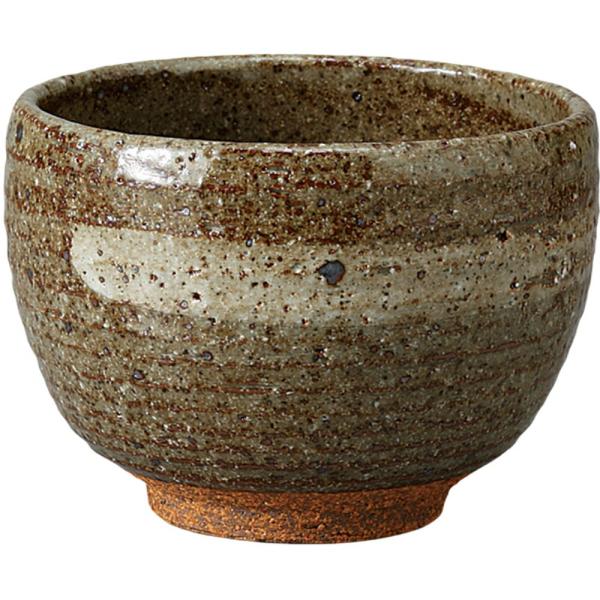 湯呑 ゆのみ 煎茶碗 千茶碗 灰釉白刷毛（手造）ゆったり碗 陶器 湯呑み茶碗 日本製 美濃焼 食洗機対応 レンジ対応 おしゃれ かわいい