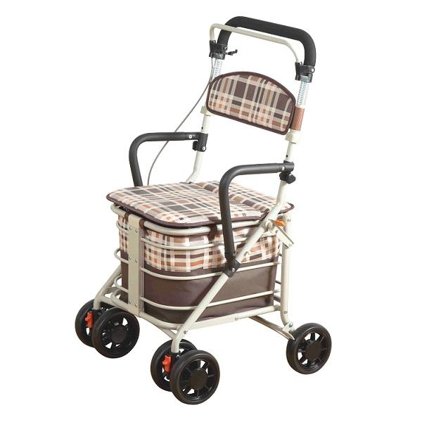 美品 シルバーカー ラクーノ ワゴン RK-01021 楽々健株式会社 折りたたみ式 手押し車 歩行補助 札幌市手稲区 楽々健 シルバーカー 「ラクーノ ワゴン」 買い物 カート ショッピング