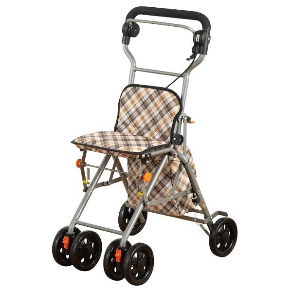 シルバーカー 座れる 高齢者 歩行 ラクーノウォーカー RK-01022 楽々健
