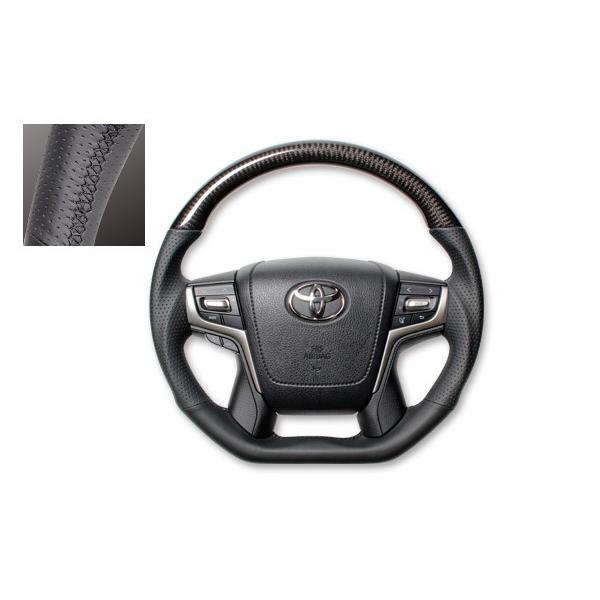 REAL(レアル)ステアリング【ランクル200後期/プラド150後期】ブラック 