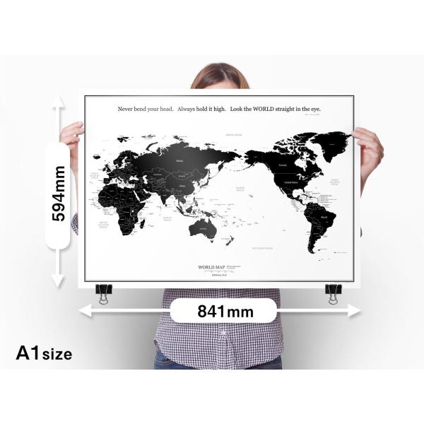 C F 世界地図 A1 グレー ブラック ポスター インテリア おしゃれ 国名 白地図 こども 壁 ミニマルマップ Buyee Buyee Japanese Proxy Service Buy From Japan Bot Online