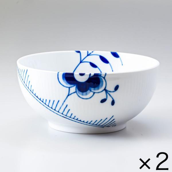 ロイヤルコペンハーゲン　ブルーフルーテッドプレイン　 　ボウル１４cm　２個 ロイヤルコペンハーゲン（Royal Copenhagen） ブルー