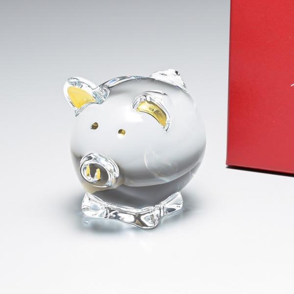 美品　希少　Baccarat クリスタル豚の置物　廃盤モデル　箱無し バカラ（Baccarat） クリスタルフィギュア ゾディアック ZODIAQUE