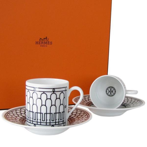 HERMES H アッシュデコ コーヒーカップソーサー ペア 90ml 