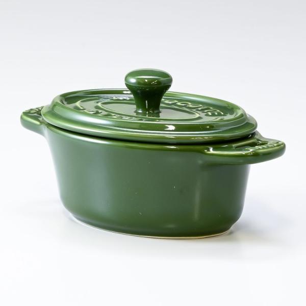 Staub（ストウブ） ミニココット オーバル 鍋 セラミック 11cm バジル