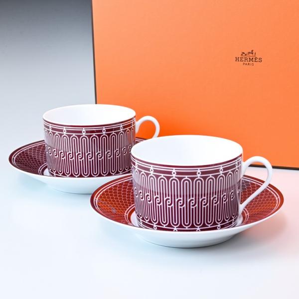 HERMES エルメス モーニングカップ&ソーサー ペア Hデコ H DECO HERMES エルメス モーニングカップ&ソーサー ペア Hデコ H DECO