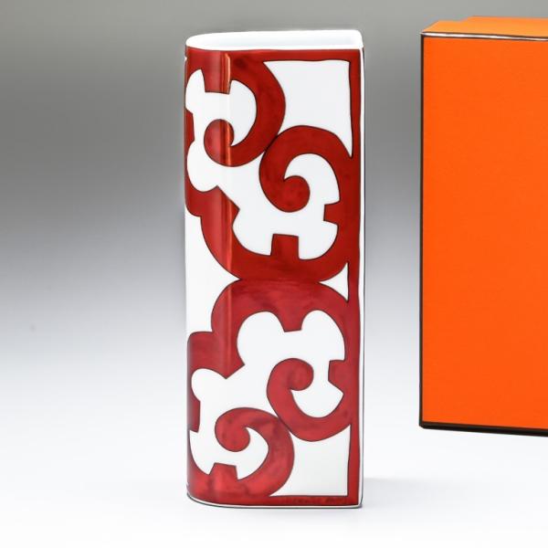 【希少品】　エルメス　花瓶　Hermes ガダルキヴィール 　フラワーベース HERMES（エルメス） ガダルキヴィール レッド フラワーベース 花瓶
