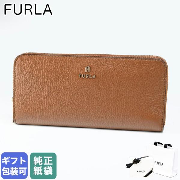 FURLA フルラ 長財布 レディース カメリア ジップアラウンド ブラウン  
