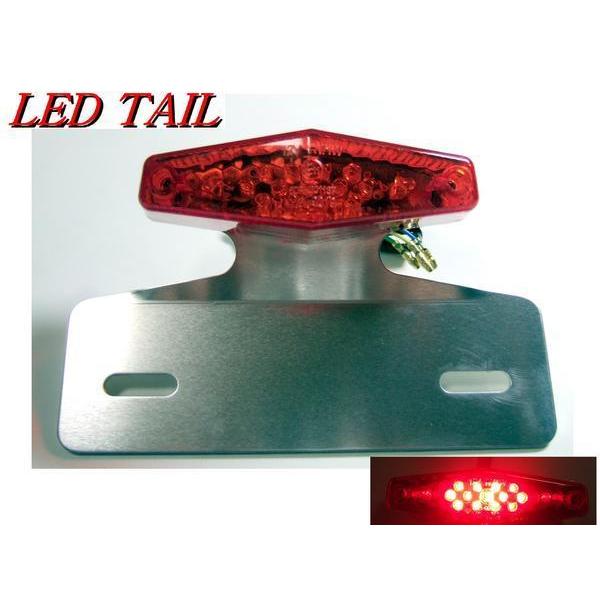 ■ 汎用　ルーカスタイプ LEDテールライト（ホワイトナンバー灯装備）ナンバーステー付き　新品