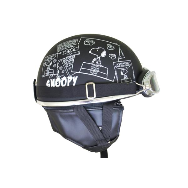 アークス(AXS) ヘルメット SNOOPYビンテージヘルメット コミック/マットブラック フリー SNV-01 新品 スヌーピー