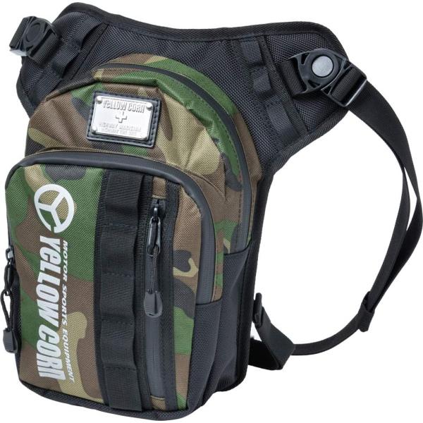イエローコーン YE-56 WPレッグバッグ　CAMO（迷彩） YeLLOW CORN　レッグポーチ　ブラック  新品