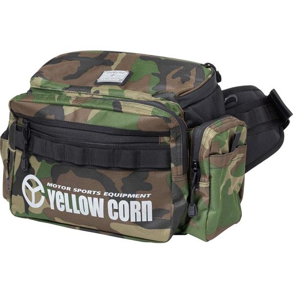 イエローコーン/YeLLOWCORN■ウェストバッグ (カモフラージュ) YE-55  大容量ウエストバック 迷彩 合計5ポケット+1ボトルケース完備 新品