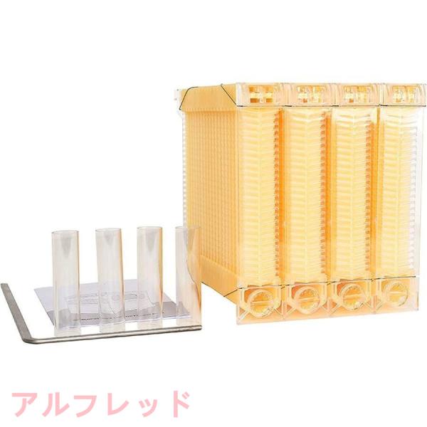 大人気ミツバチ 巣箱 蜜蜂巣箱 4個  養蜂器 ミツバチ 巣箱 蜜蜂巣箱 4/7個 フローハイブ 蜂巣 巣脾 巣礎 巣