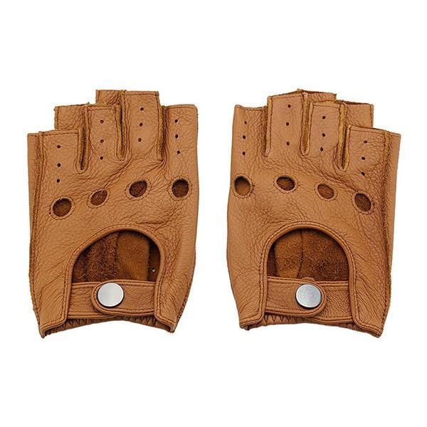 バイク グローブ お買い得 ドライビンググローブ メンズ Attivo 鹿革 半指 手袋 夏 ブラウン 車 自動車 L 運転 プレゼント M S 茶色 ロック Xl