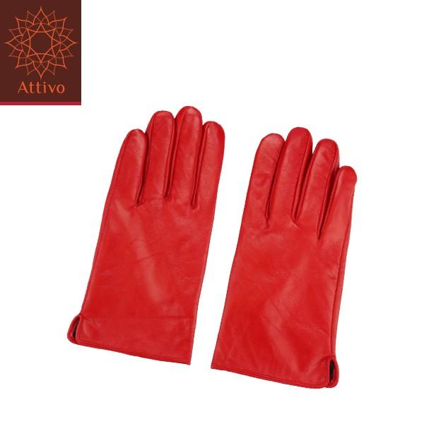 手袋 メンズ Attivo 羊革 レッド 新作アイテム毎日更新 赤 M L Xlサイズ ラムレザー 裏地付 男性 自転車 ブランド バイク シンプル グローブ