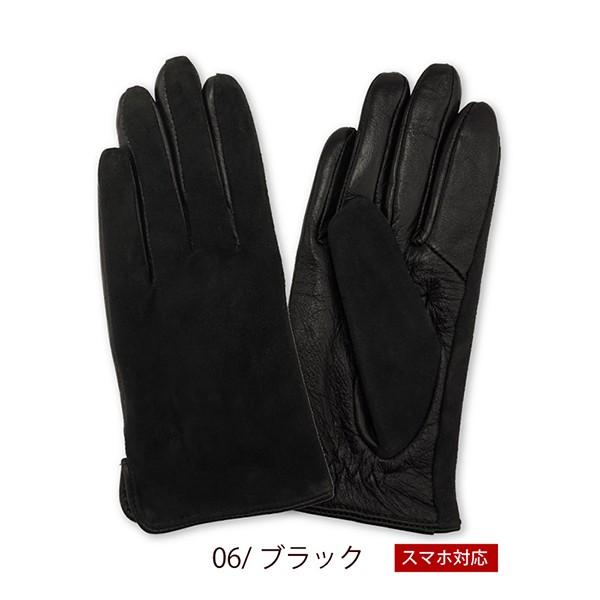 革手袋 レディース スマホ対応 Attivo 羊革スエード ブラック 黒 S M Lサイズ 女性 レザーグローブ