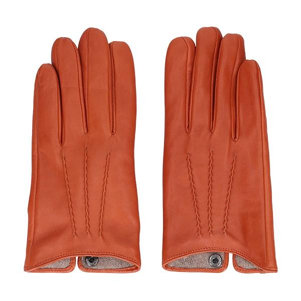 革手袋 メンズ スマホ対応 ブラウン 茶色 レザーグローブ 裏地カシミヤ100 海外限定 ステッチライン プレゼント Attivo クリスマス 男性 M Xlサイズ バイク L