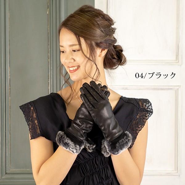 革手袋 レディース ブランド ファー付き 裏地 カシミヤ 100 ブラック 黒 女性 本革 全3サイズ Correalegloves 高級 おしゃれ 防寒 贈与